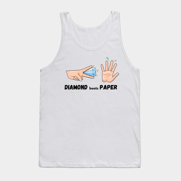 Diamond hand beats Paper hand Colored Tank Top by JettDes